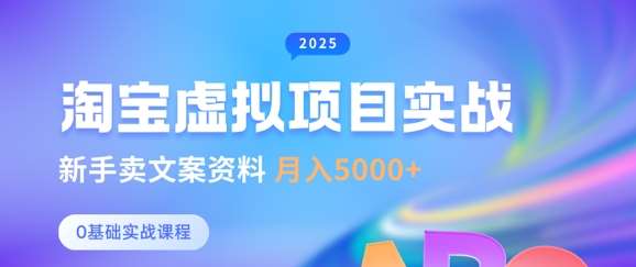 新手卖文案资料轻松月入5k+，淘宝虚拟项目垂直玩法优化指南-聚合资源库