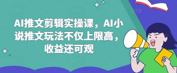 AI推文剪辑实操课：解锁高收益小说推文玩法秘籍-聚合资源库