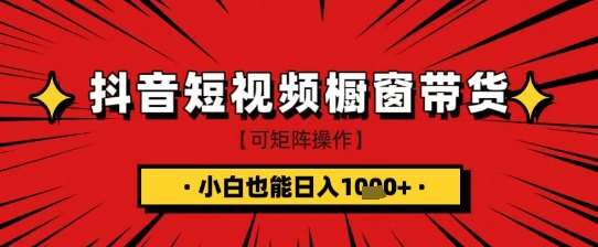 抖音短视频食品橱窗带货秘籍：小白快速上手实现日入千元-聚合资源库