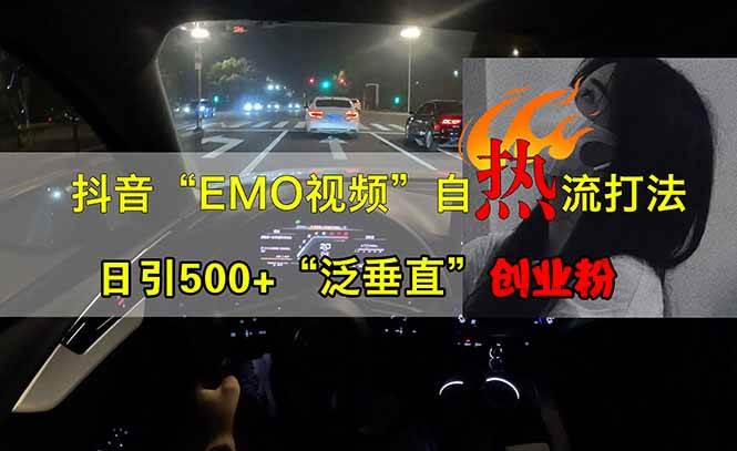 抖音EMO自热流创业粉三天起千粉号单视频十万播放量多账号矩阵实战攻略-聚合资源库