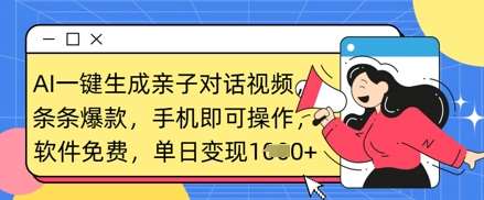 “亲子互动新潮流：用手机打造爆款对话视频，日入数张的秘诀！”-聚合资源库