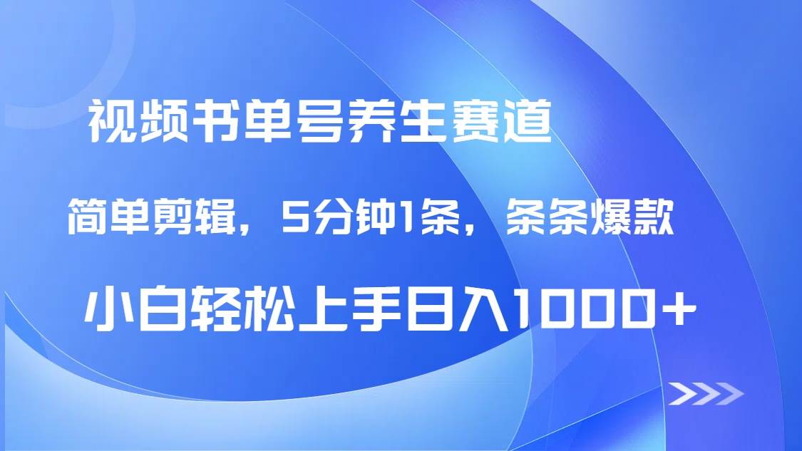 养生秘籍：5分钟打造爆款内容，日赚1000+的高效策略-聚合资源库