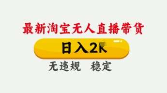 “淘宝无人直播带货新策略：日入数张秘籍，安全合规，轻松上手”-聚合资源库