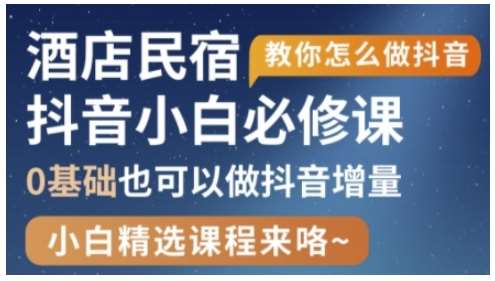 “揭秘抖音上最火的本地生活酒店民宿：如何零基础打造爆款内容”-聚合资源库