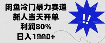 “揭秘闲鱼掘金秘诀：新人如何实现日入翻倍的90%利润策略”-聚合资源库