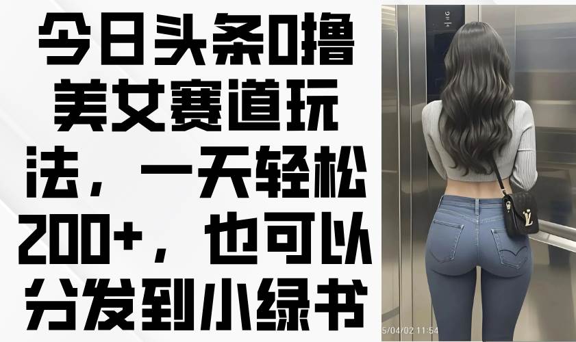 “揭秘：如何通过今日头条美女赛道日赚200+，轻松赚钱秘诀！”-聚合资源库