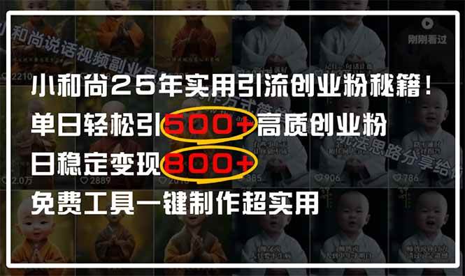 “2025年高效引流秘籍：日引500+高质量创业粉，轻松日变现800+”-聚合资源库