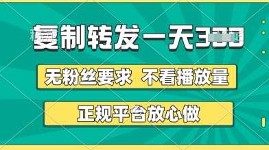 “无需粉丝基础，每天轻松转发3视频，正规平台助你随时随地赚取收益！”-聚合资源库