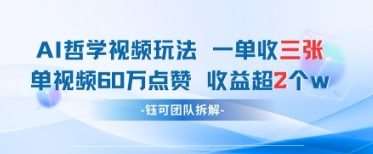 “探索AI哲学：揭秘价值过万的点赞视频制作秘诀”-聚合资源库