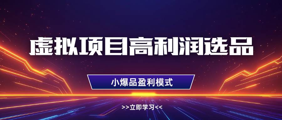 “揭秘：如何打造月入万元的虚拟项目选品策略，实现利润翻倍增长”-聚合资源库