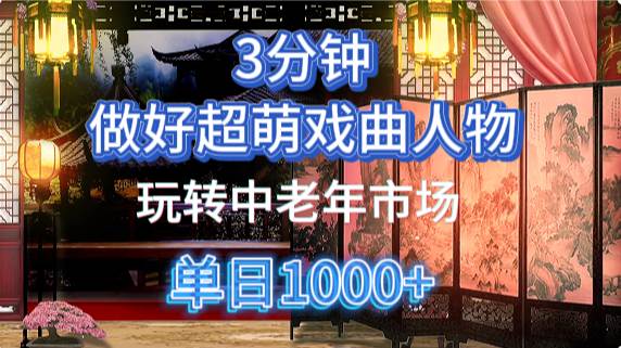 “AI助力：快速掌握Q版戏剧人物设计，5分钟打造中老年经济爆款”-聚合资源库