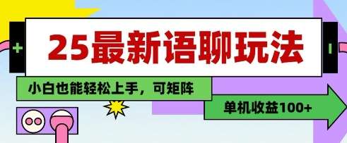 “25年最新语聊玩法揭秘：日赚100+的纯手工操作技巧，新手也能轻松上手！”-聚合资源库
