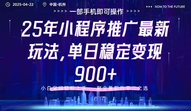 “揭秘：25年经验告诉你如何日入900+，小程序推广的高效策略”-聚合资源库