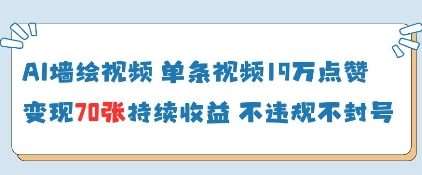 “揭秘19万点赞墙绘AI视频：高收益秘诀与电脑制作技巧全解析”-聚合资源库