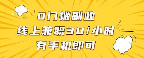 “手机兼职新机遇：揭秘30元/小时的线上副业秘籍”-聚合资源库