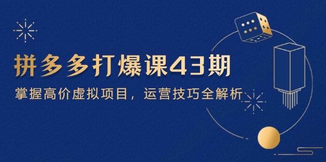 “拼多多高价虚拟项目打爆课：运营技巧全解析与实操指南”-聚合资源库