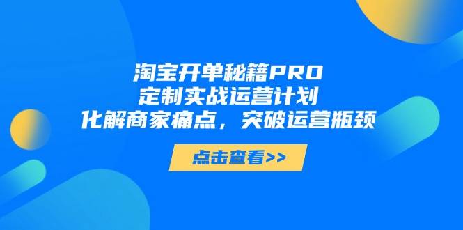 “淘宝运营秘籍：实战计划与痛点化解，突破你的销售瓶颈”-聚合资源库