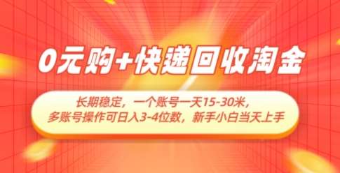 “揭秘：日赚百元的0元购+快递回收淘金法，新手也能轻松上手！”-聚合资源库