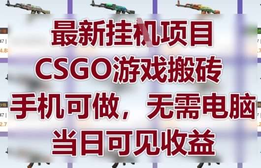 “CSGO搬砖项目：手机操作即见收益的高效攻略”-聚合资源库