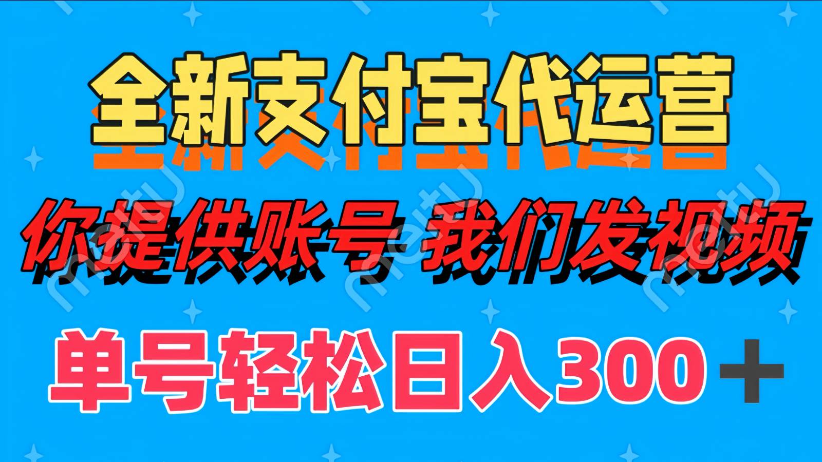 “单日盈利300+的秘诀：支付宝代运营策略大揭秘”-聚合资源库