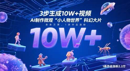 “AI驱动的微观世界：揭秘如何3步打造百万级科幻视频，吸引粉丝激增”-聚合资源库