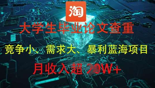 大学生毕业论文查重：揭秘高效降重技巧，月入过万的蓝海市场攻略-聚合资源库