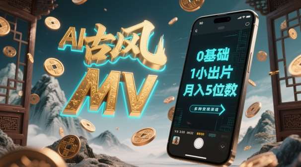 零基础快速掌握古风音乐MV制作：1小时内完成高品质作品，探索多元化盈利模式，手机轻松实现月入过万-聚合资源库